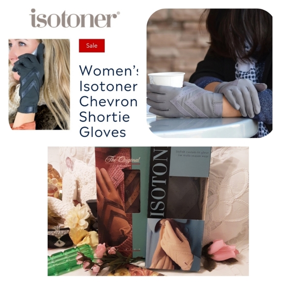 NEW 2 PAIRS OF ISOTONER MULTI SEASON WEAR GLOVES BLACK & BROWN ONE SIZE
